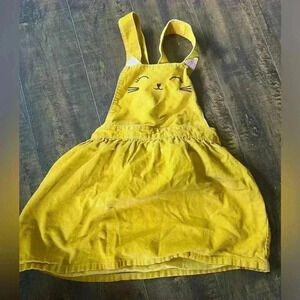 H and M Cat  Corduroy Overall Dress Size 2-4A